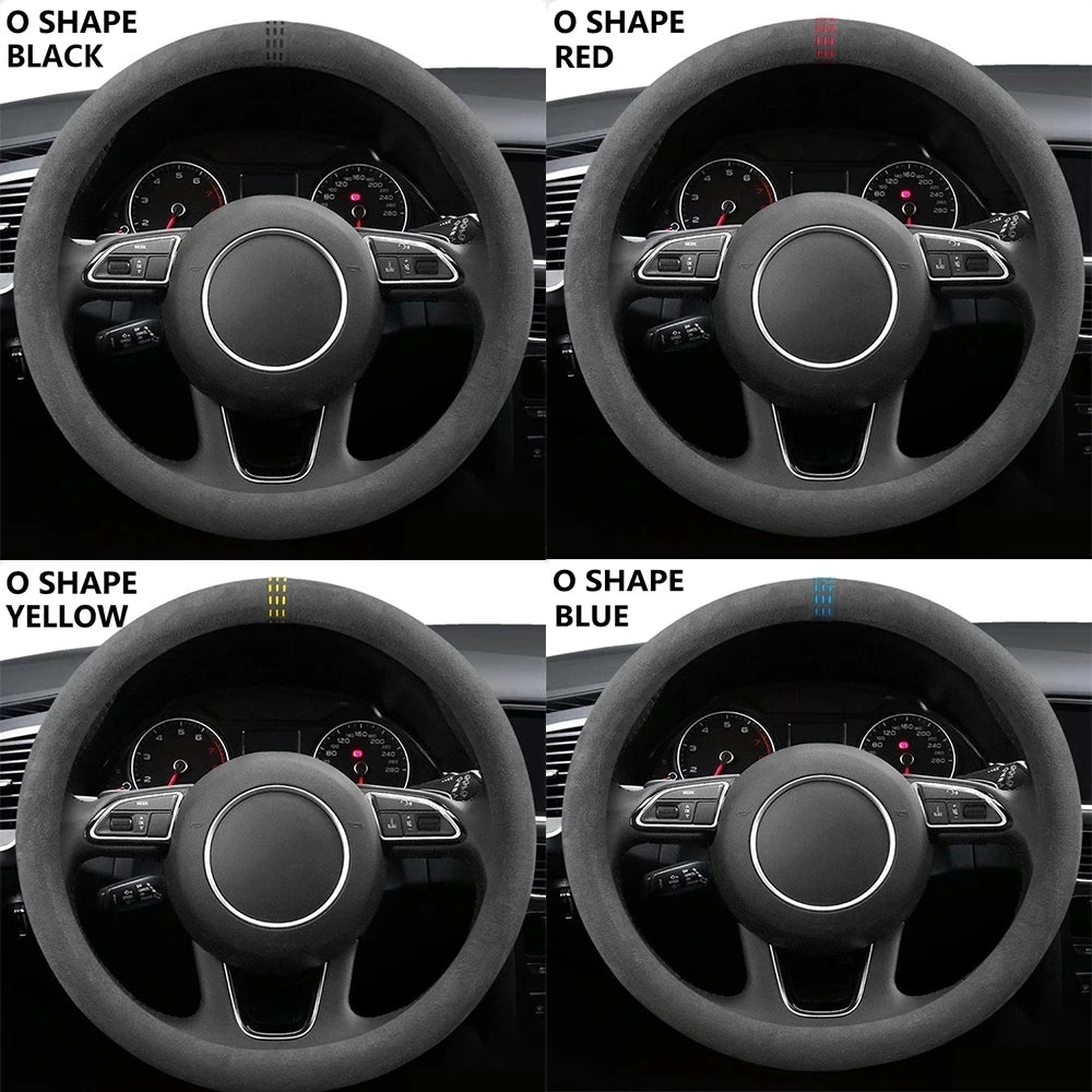 Tight Fit Heated Car Steering Wheel Cover in Black