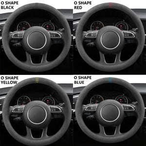 Tight Fit Heated Car Steering Wheel Cover in Black